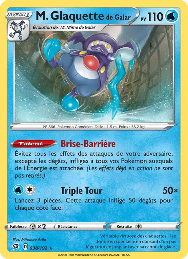 Carte Pokémon M. Glaquette de Galar #38 — Clash des Rebelles