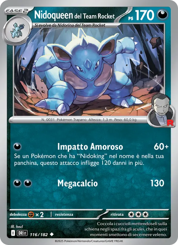 Carte Pokémon Nidoqueen de la Team Rocket #116 — Rivalités Destinées