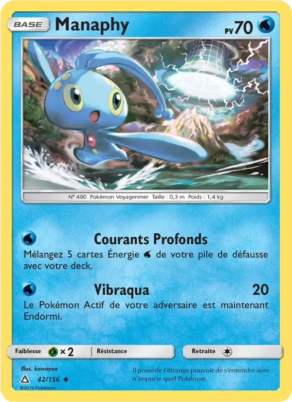 Carte Pokémon Manaphy #42 — Ultra-Prisme