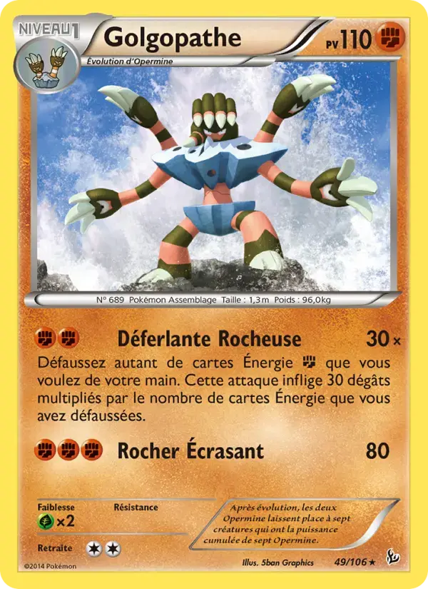Carte Pokémon Golgopathe #49 — Étincelles
