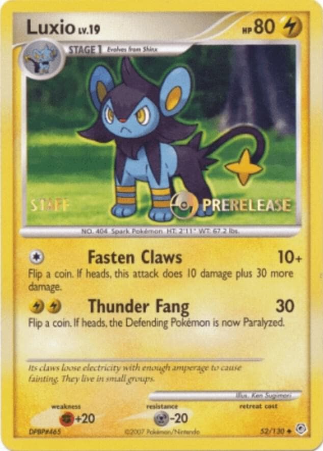 Luxio #52 — Nintendo Black Star Promos