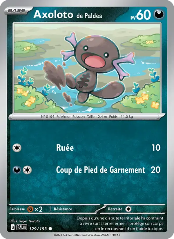 Carte Pokémon Axoloto de Paldea #129 — Évolutions à Paldea