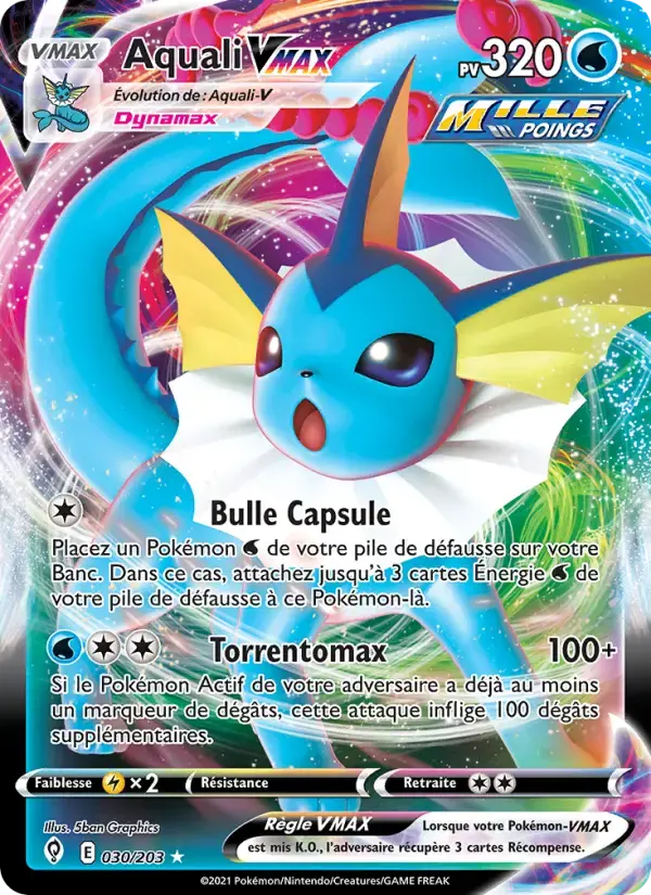 Carte Pokémon Aquali VMAX #30 — Évolution Céleste
