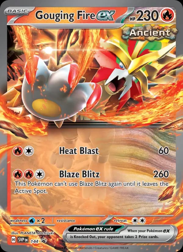 Gouging Fire ex #144 — Scarlet & Violet Promos