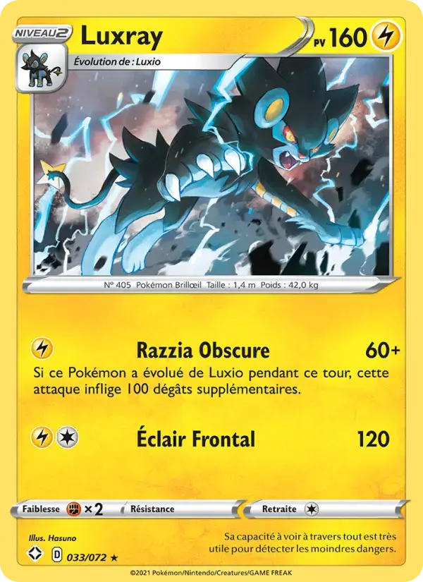 Carte Pokémon Luxray #33 — Destinées Radieuses