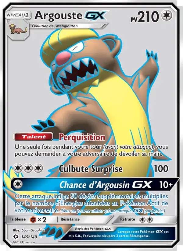 Carte Pokémon Argouste GX #145 — Soleil et Lune