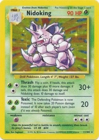 Nidoking #11 — Base Set