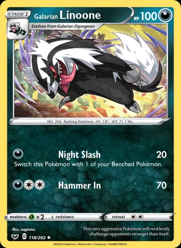 Galarian Linoone #118 — Sword & Shield