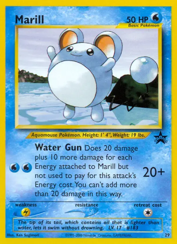 Carte Pokémon Marill #29 — Promos Wizards