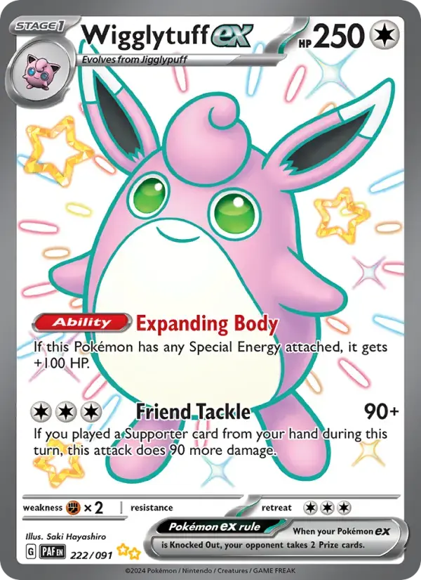 Wigglytuff ex #222 — Paldean Fates