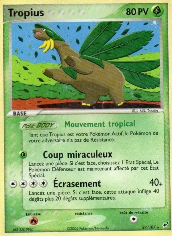 Carte Pokémon Tropius #27 — Deoxys