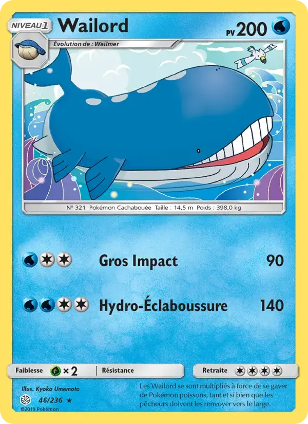 Carte Pokémon Wailord #46 — Éclipse Cosmique
