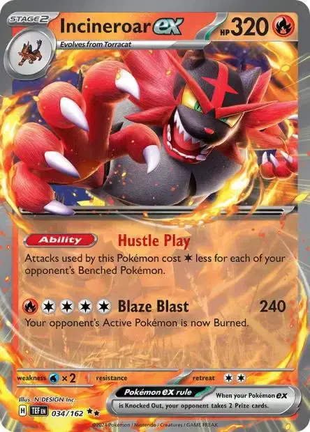 Carte Pokémon Félinferno ex #034/162 — Jumbo