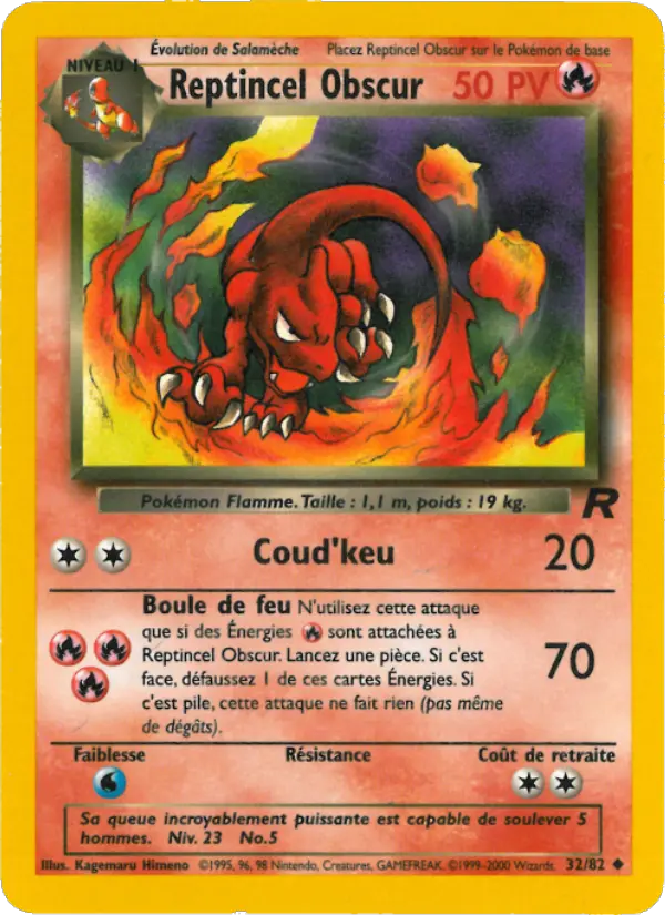 Carte Pokémon Reptincel Obscur #32 — Team Rocket