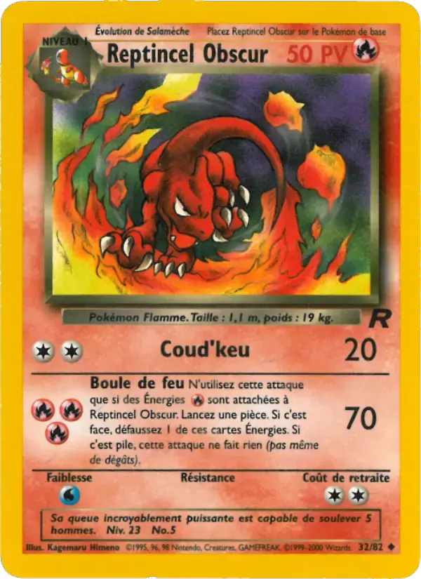 Carte Pokémon Reptincel Obscur #32 — Team Rocket