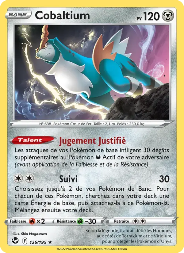 Carte Pokémon Cobaltium #126 — Tempête Argentée