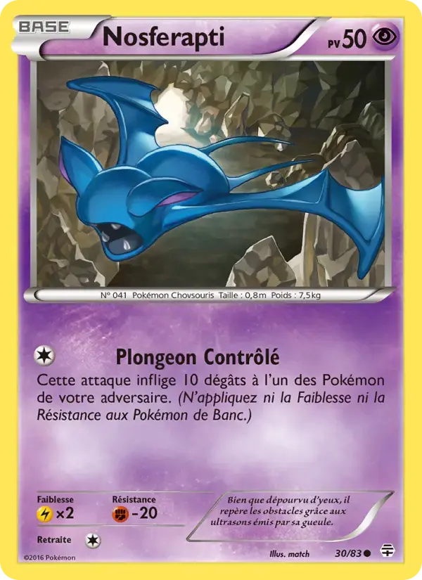 Carte Pokémon Nosferapti #30 — Générations