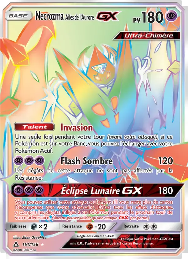 Carte Pokémon Necrozma Ailes de l’Aurore GX #161 — Ultra-Prisme