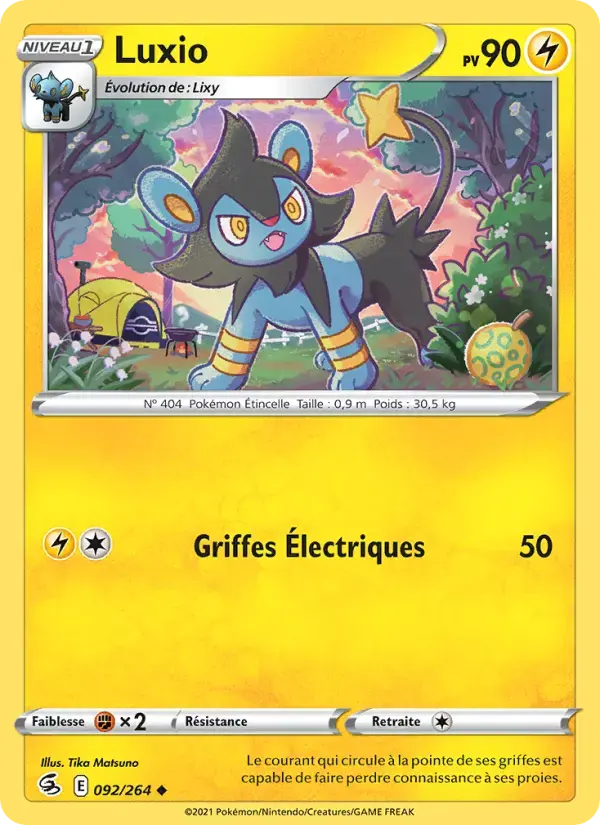 Carte Pokémon Luxio #92 — Poing de Fusion
