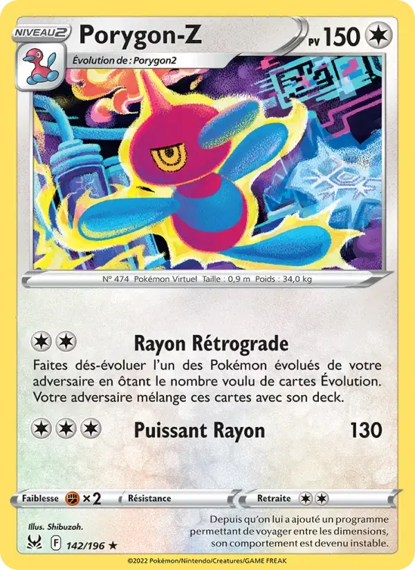 Carte Pokémon Porygon-Z #142 — Origine Perdue