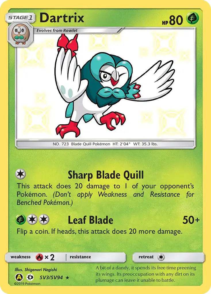 Dartrix #SV3 — Hidden Fates