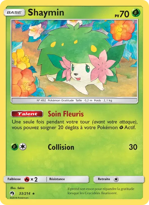 Carte Pokémon Shaymin #33 — Tonnerre Perdu