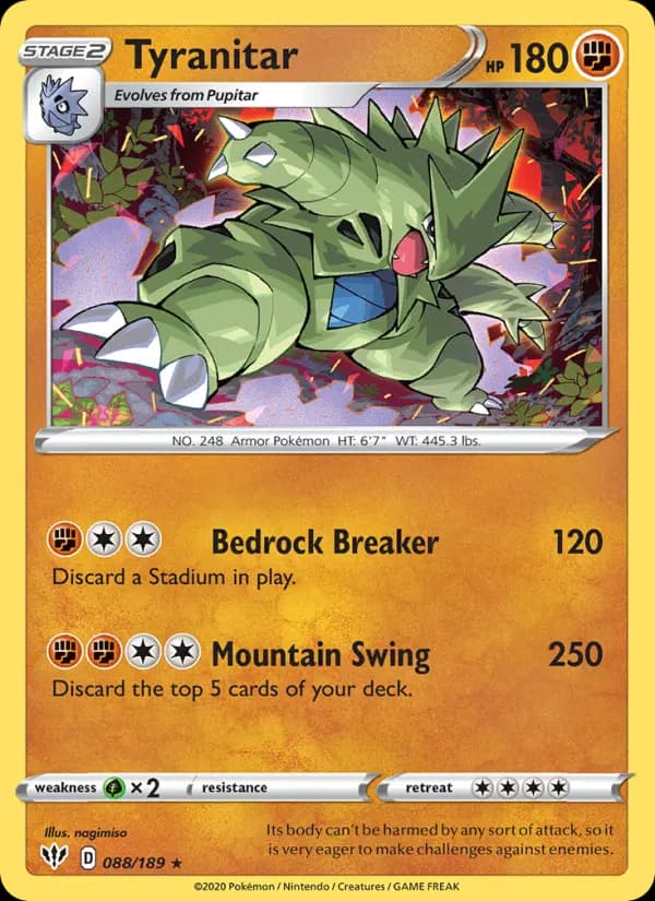 Tyranitar #88 — Darkness Ablaze