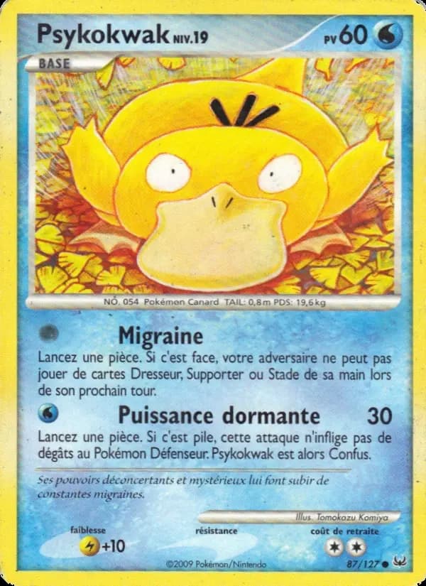 Carte Pokémon Psykokwak #87 — Platine