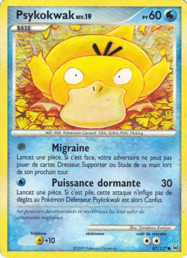 Carte Pokémon Psykokwak #87 — Platine