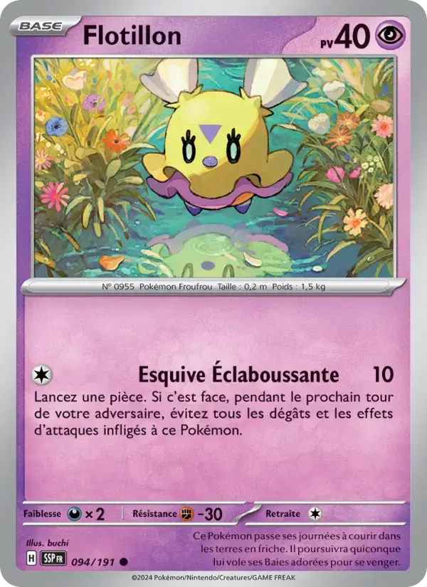 Carte Pokémon Flotillon #094 — Étincelles Déferlantes