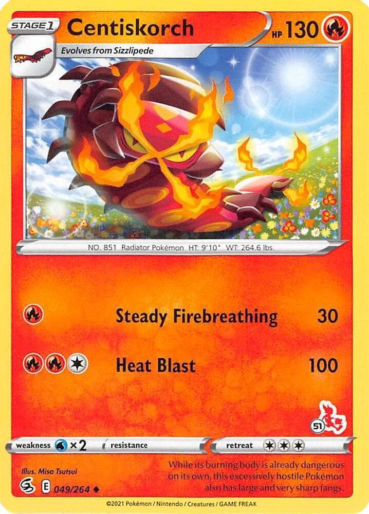 Centiskorch #049 Stamp V1 — Fusion Strike