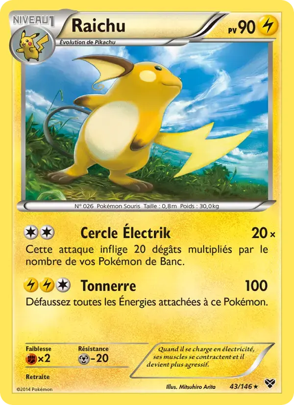 Carte Pokémon Raichu #43 — XY