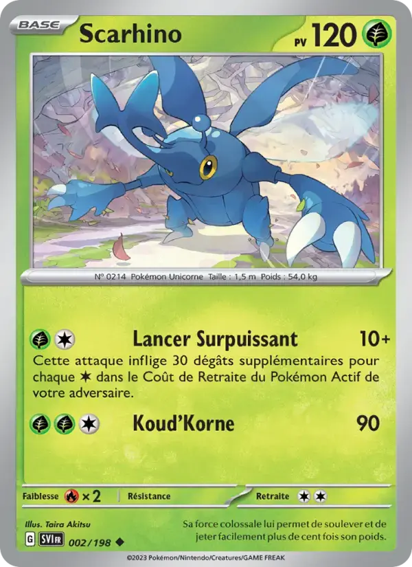 Carte Pokémon Scarhino #002 — Écarlate et Violet