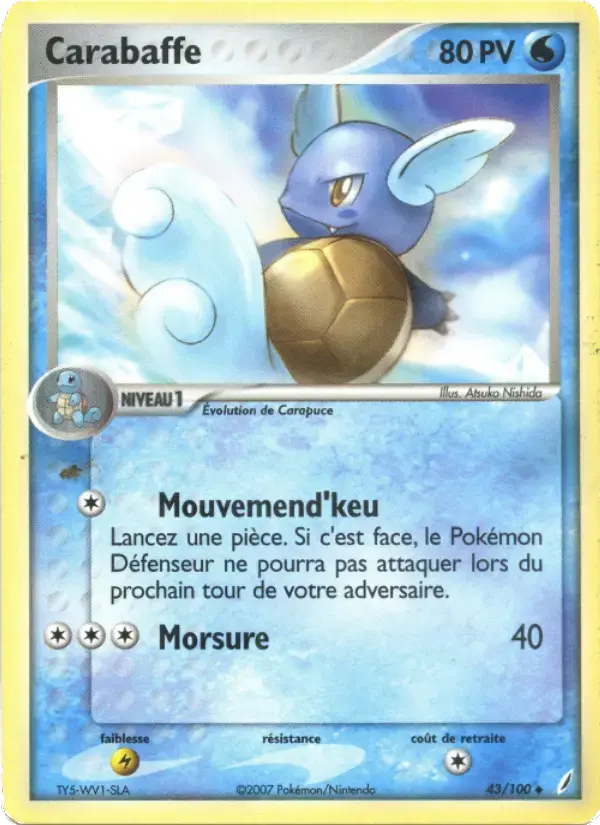 Carte Pokémon Carabaffe #43 — Gardiens de Cristal