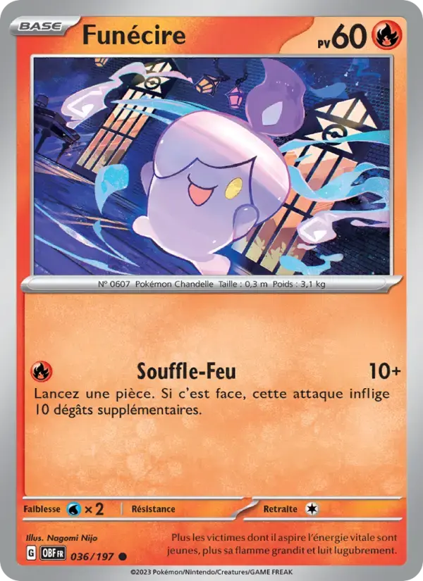 Carte Pokémon Funécire #036 — Flammes Obsidiennes
