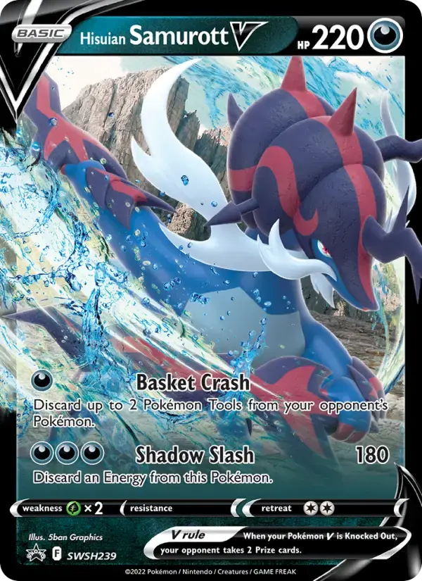 Hisuian Samurott V #SWSH239 — Sword & Shield Promos