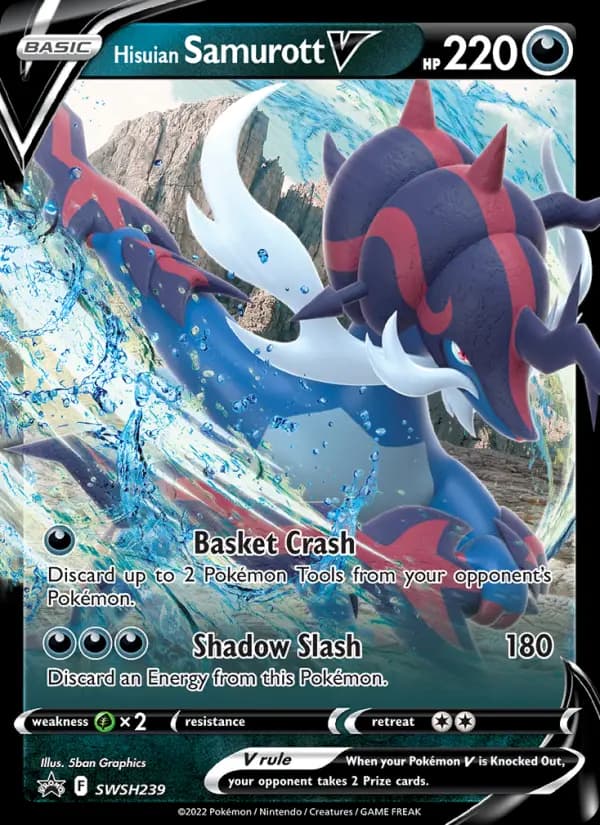 Hisuian Samurott V #SWSH239 — Sword & Shield Promos
