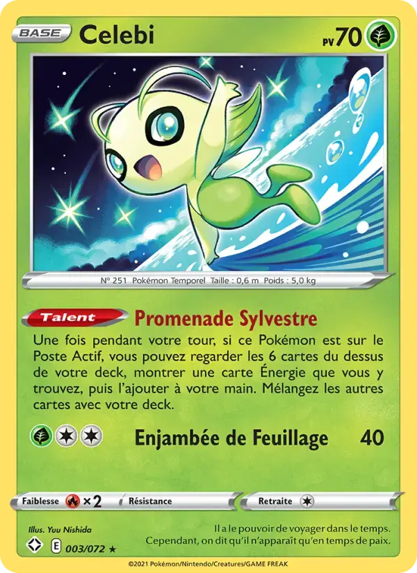 Carte Pokémon Celebi #3 — Destinées Radieuses