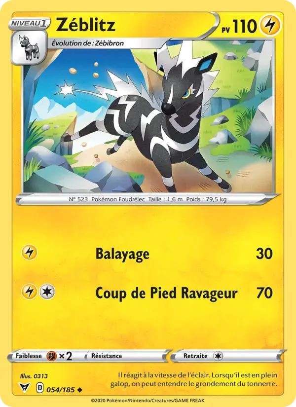 Carte Pokémon Zéblitz #54 — Voltage Éclatant
