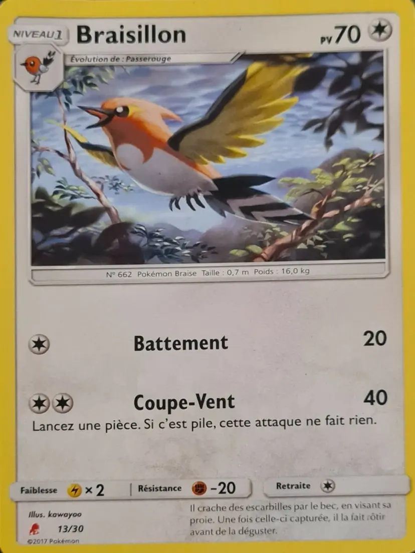 Carte Pokémon Braisillon #13 — Kit du Dresseur SL (Lougarox)