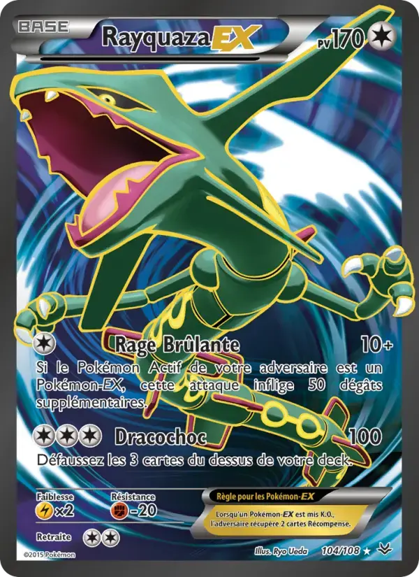 Carte Pokémon Rayquaza EX #104 — Ciel Rugissant