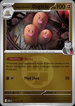 Team Rocket's Dugtrio #101 Non Holo — Ascended Heroes