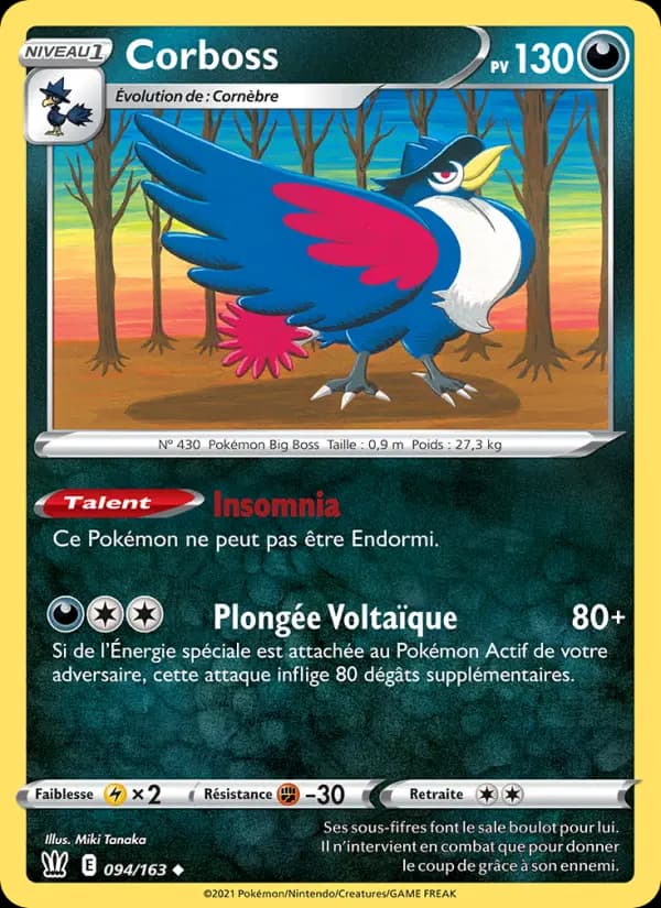 Carte Pokémon Corboss #94 — Styles de Combat