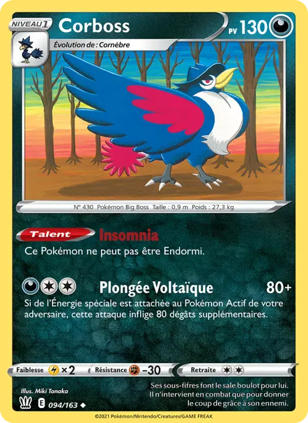 Carte Pokémon Corboss #94 — Styles de Combat