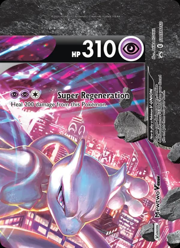 Mewtwo V-UNION #SWSH160 — Sword & Shield Promos