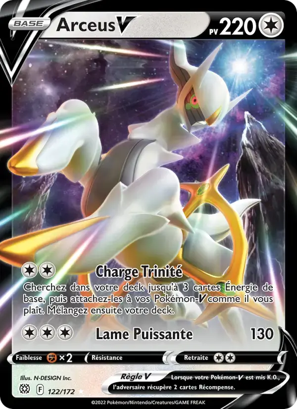 Carte Pokémon Arceus V #122 — Stars Étincelantes