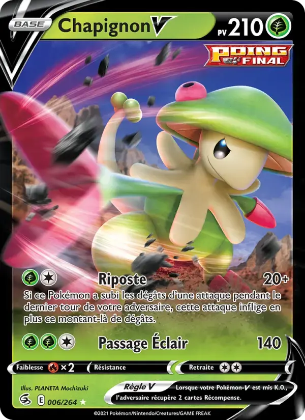 Carte Pokémon Chapignon V #6 — Poing de Fusion