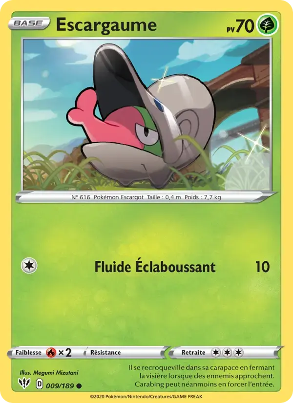Carte Pokémon Escargaume #9 — Ténèbres Embrasées