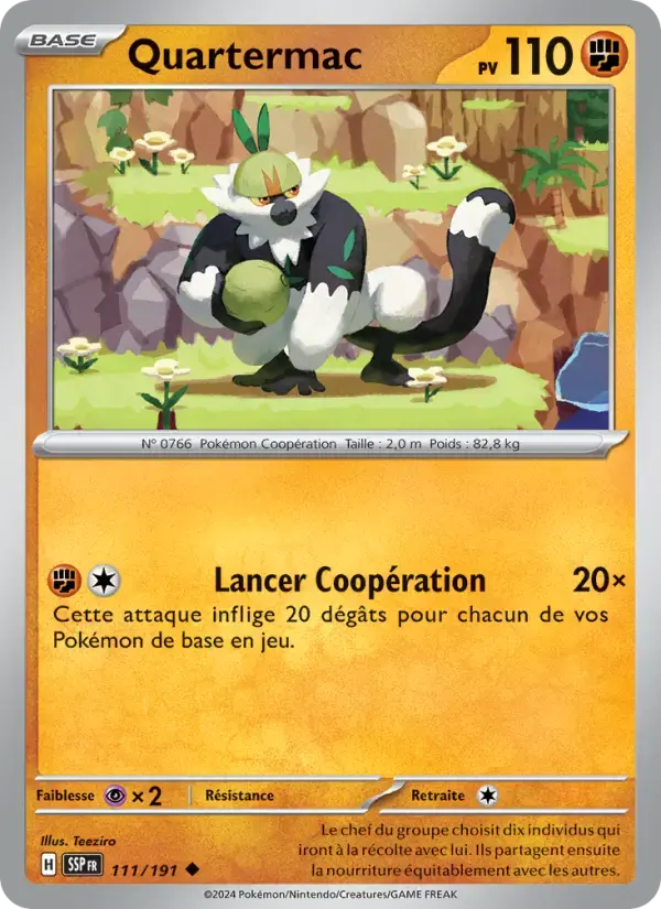 Carte Pokémon Quartermac #111 — Étincelles Déferlantes