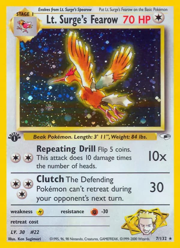 Lt. Surge's Fearow #7 — Gym Heroes